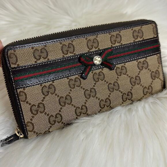 💯Authentic Gucci Zipped Long Wallet with Cherryline 🍀 - Picture 1 of 15